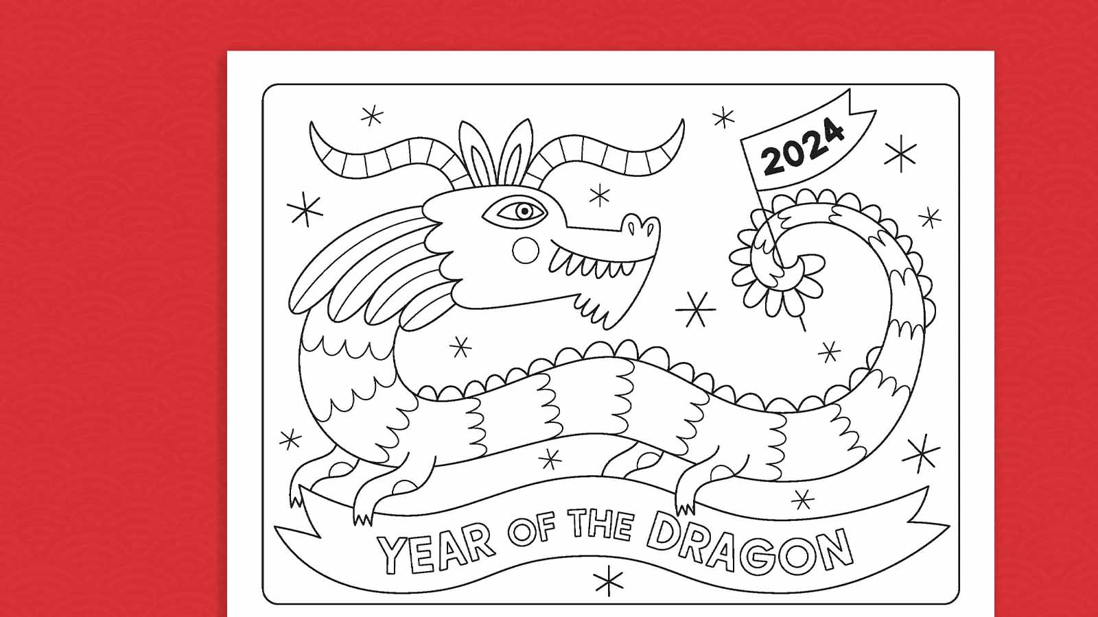 Lunar New Year Coloring Page 2024: Grab Our Free Download