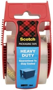 Scotch Heavy Duty Shipping Packaging Tape, 1.88″x 27.7 yd, Great for Packing, Shipping & Moving, Clear, 1 Dispensered Roll (142L)