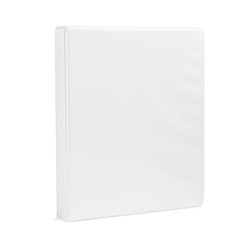 Amazon Basics 3-Ring Binder, 1-Inch – White 1 pack