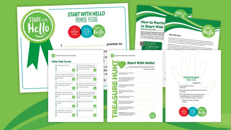 Get This Free Start With Hello Starter Kit from Sandy Hook Promise​