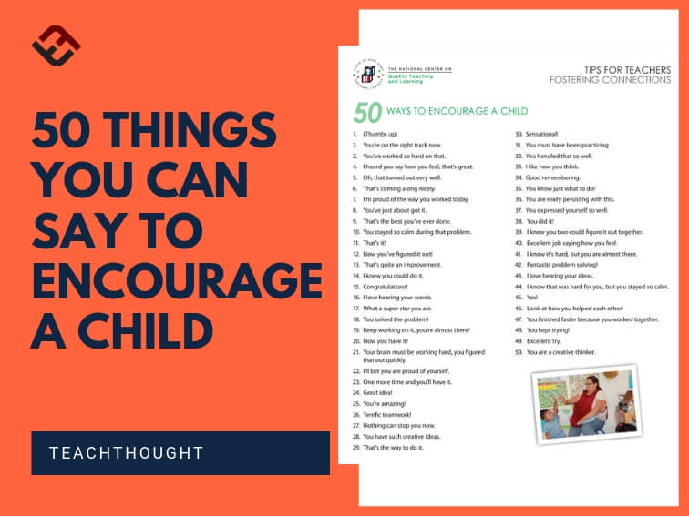 Things You Can Say To Encourage A Child