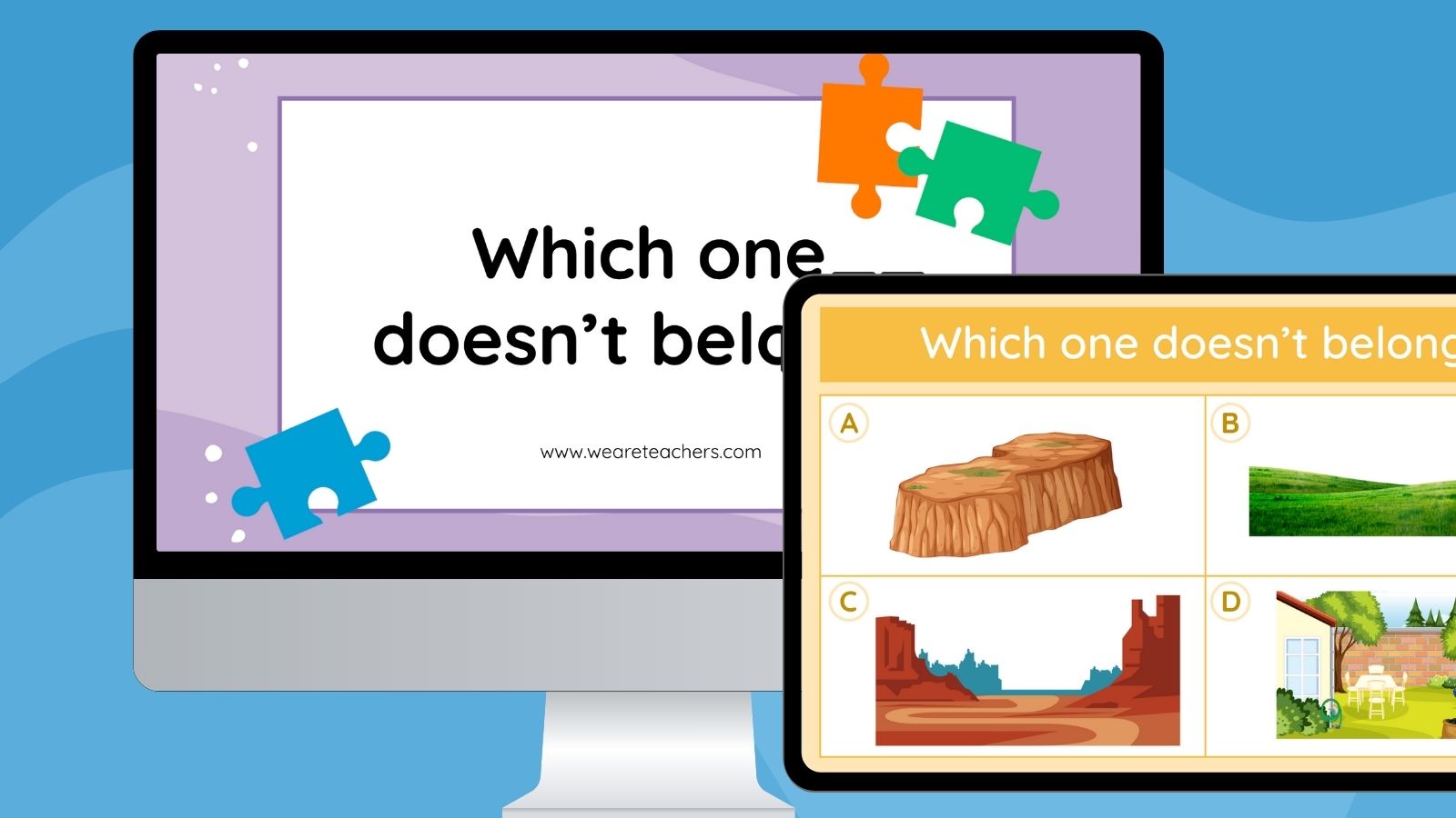 Which One Doesn’t Belong? Free Slides Worksheet Bundle