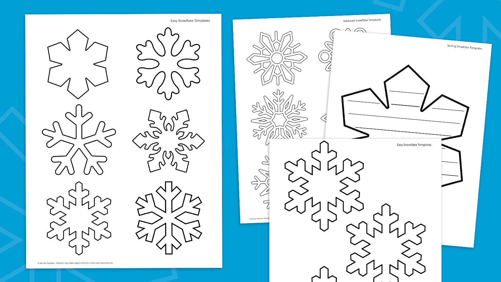 Free Snowflake Template Printable Bundle